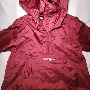 Collegiate University of Oklahoma Sooners Men's Pullover Windbreaker Crimson